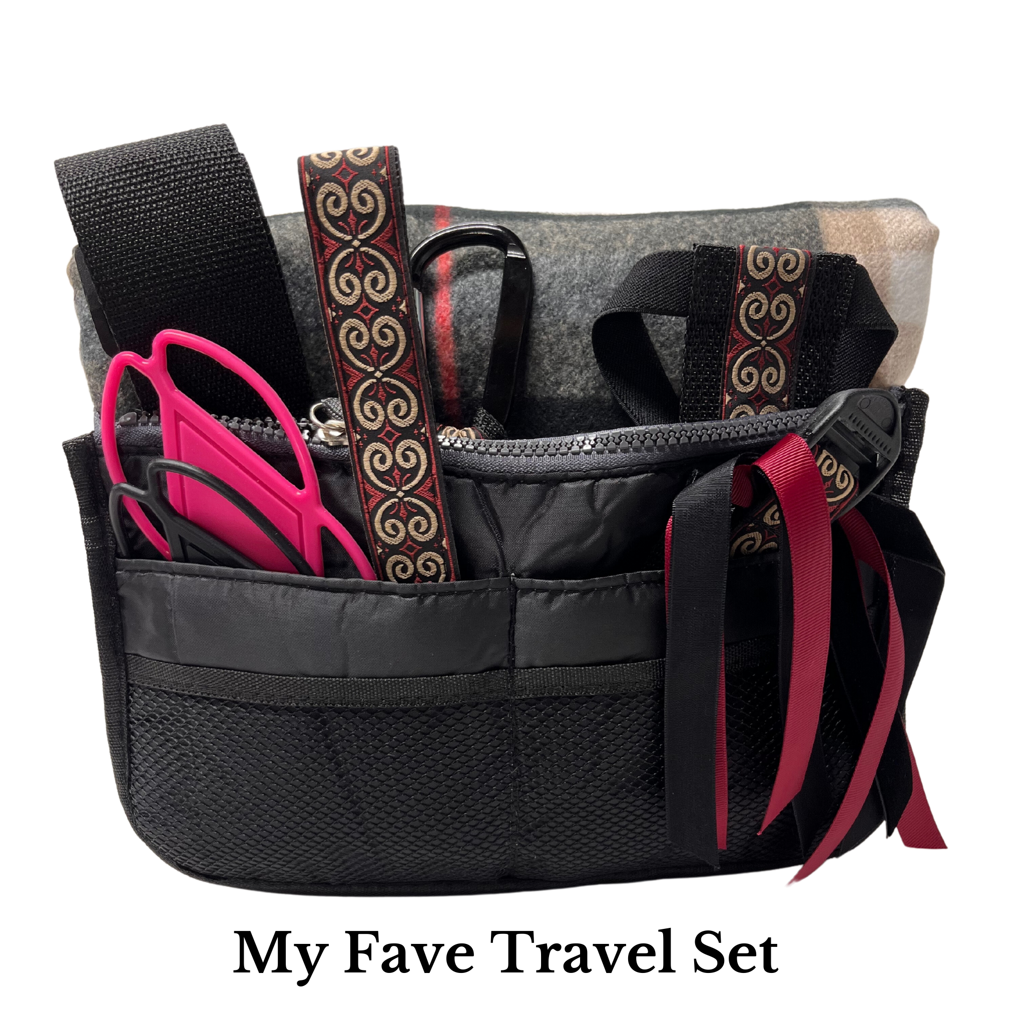 Travel Set - Black Plaid 2
