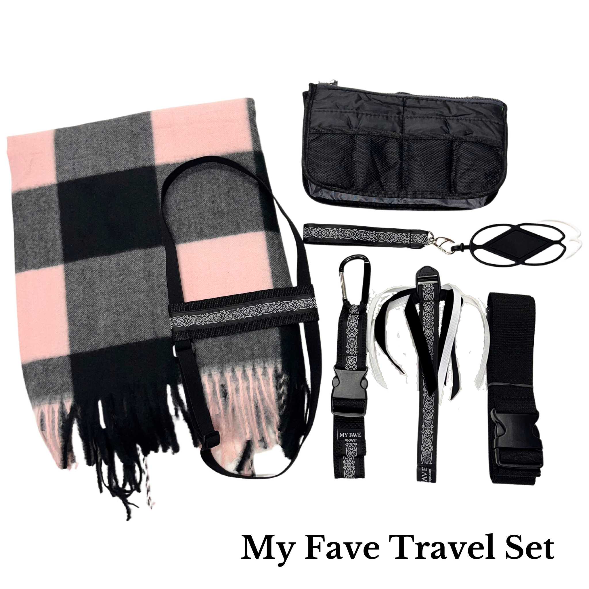 Travel Set - Pink Plaid