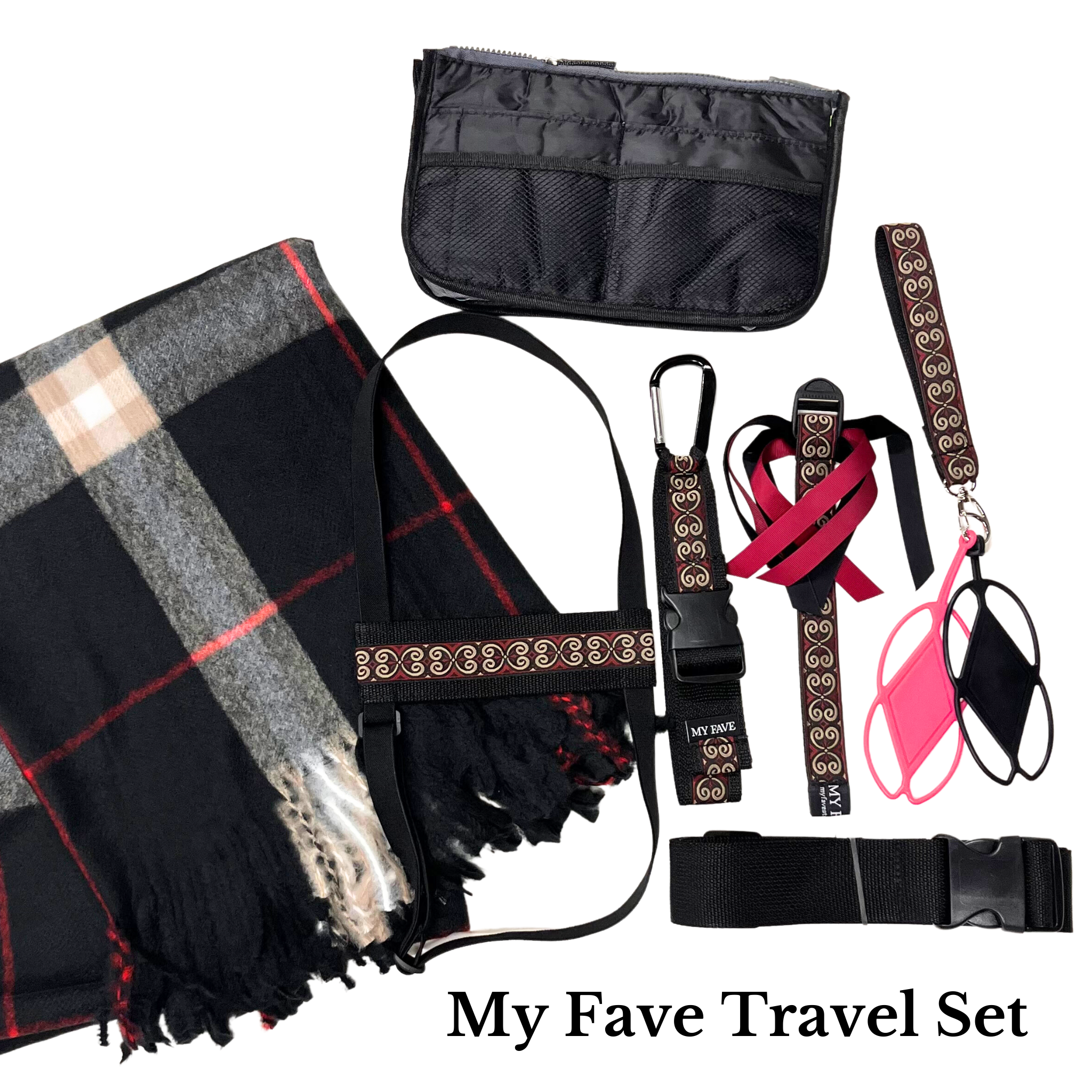 Travel Set - Black Plaid 2
