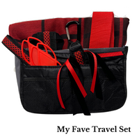 Travel Set - Red & Black Plaid