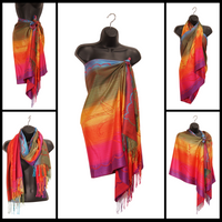 Scarf - Rainbow Red