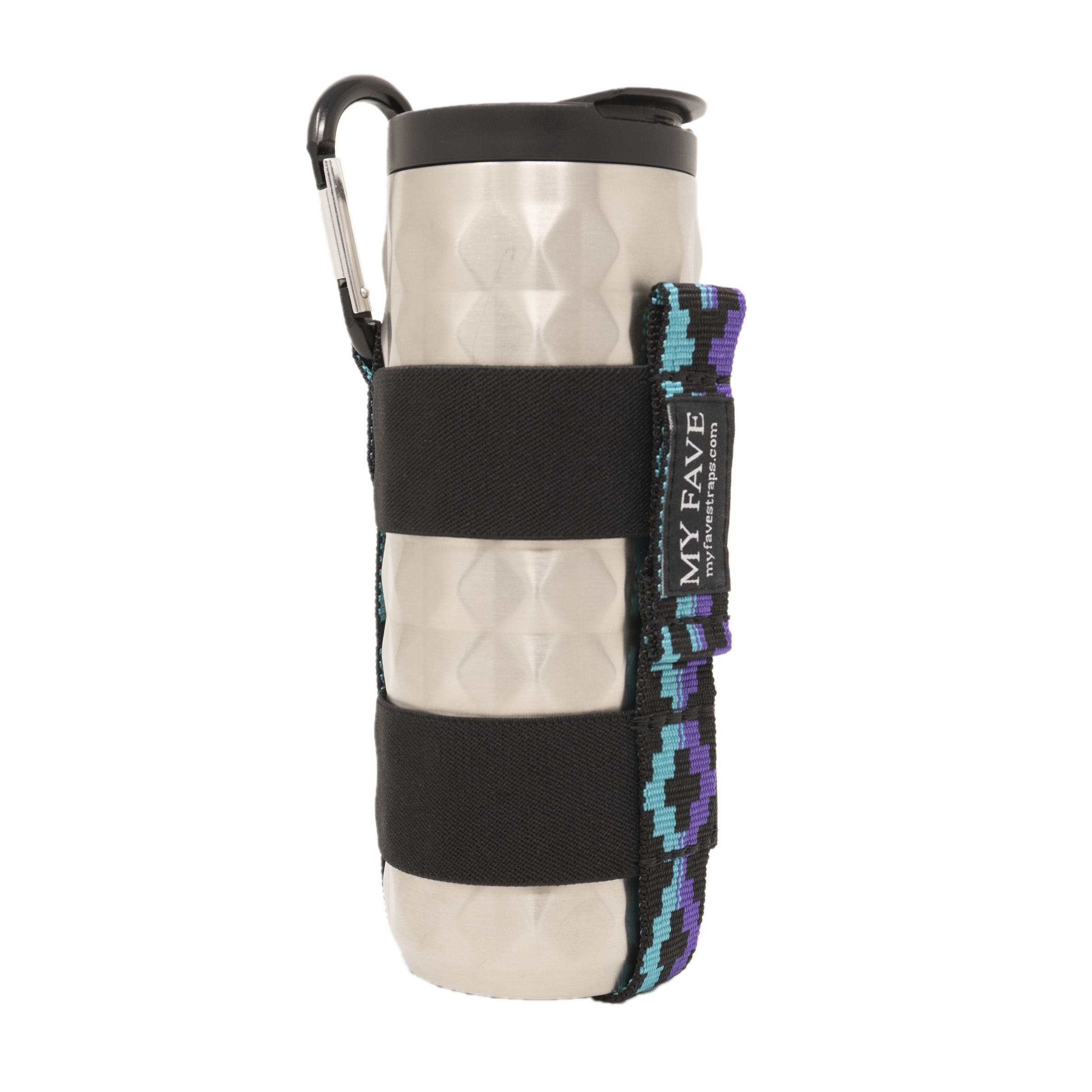 Water Bottle Strap - Clip On Style Blue Steps