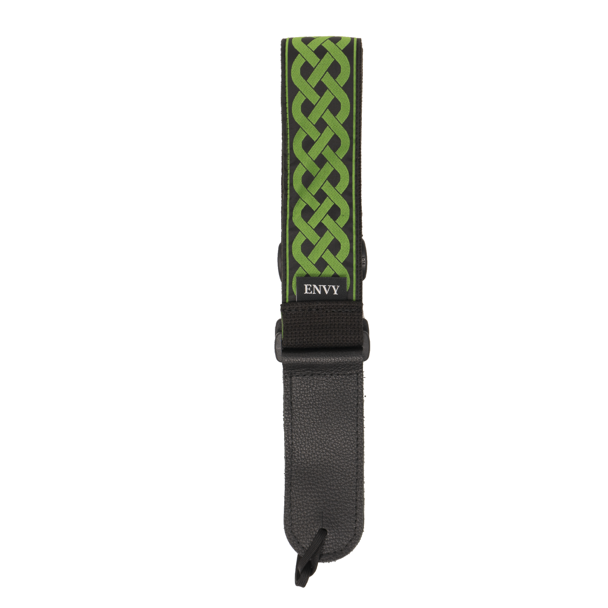 My Fave Guitar Strap in Green Celtic Knot
