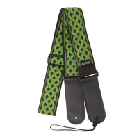 My Fave Guitar Strap in Green Celtic Knot