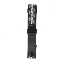 My Fave Guitar Strap in Blue Flaming Skulls