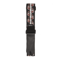 My Fave Guitar Strap in Red Flaming Skulls