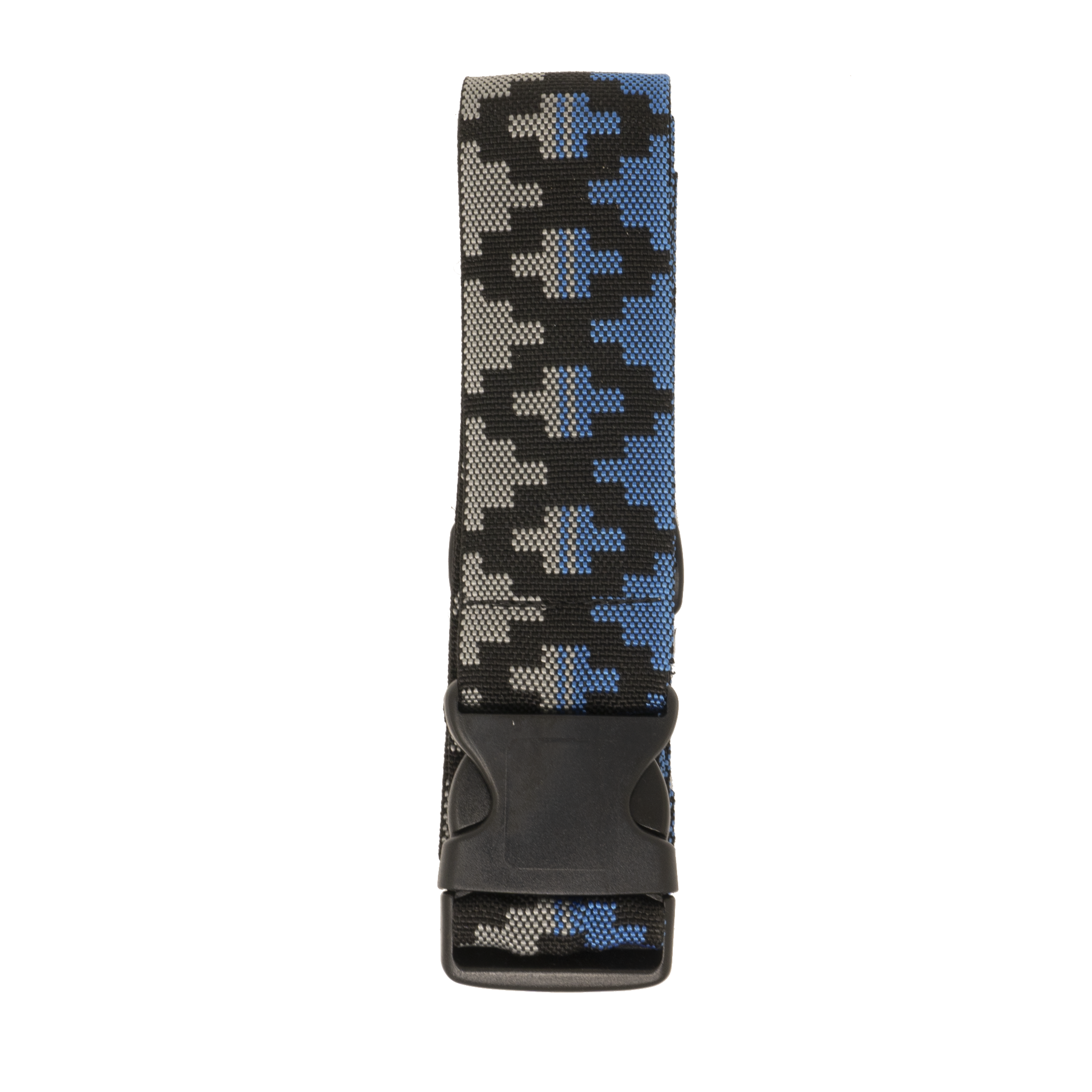 My Fave Luggage Strap in Blue Steps Pattern