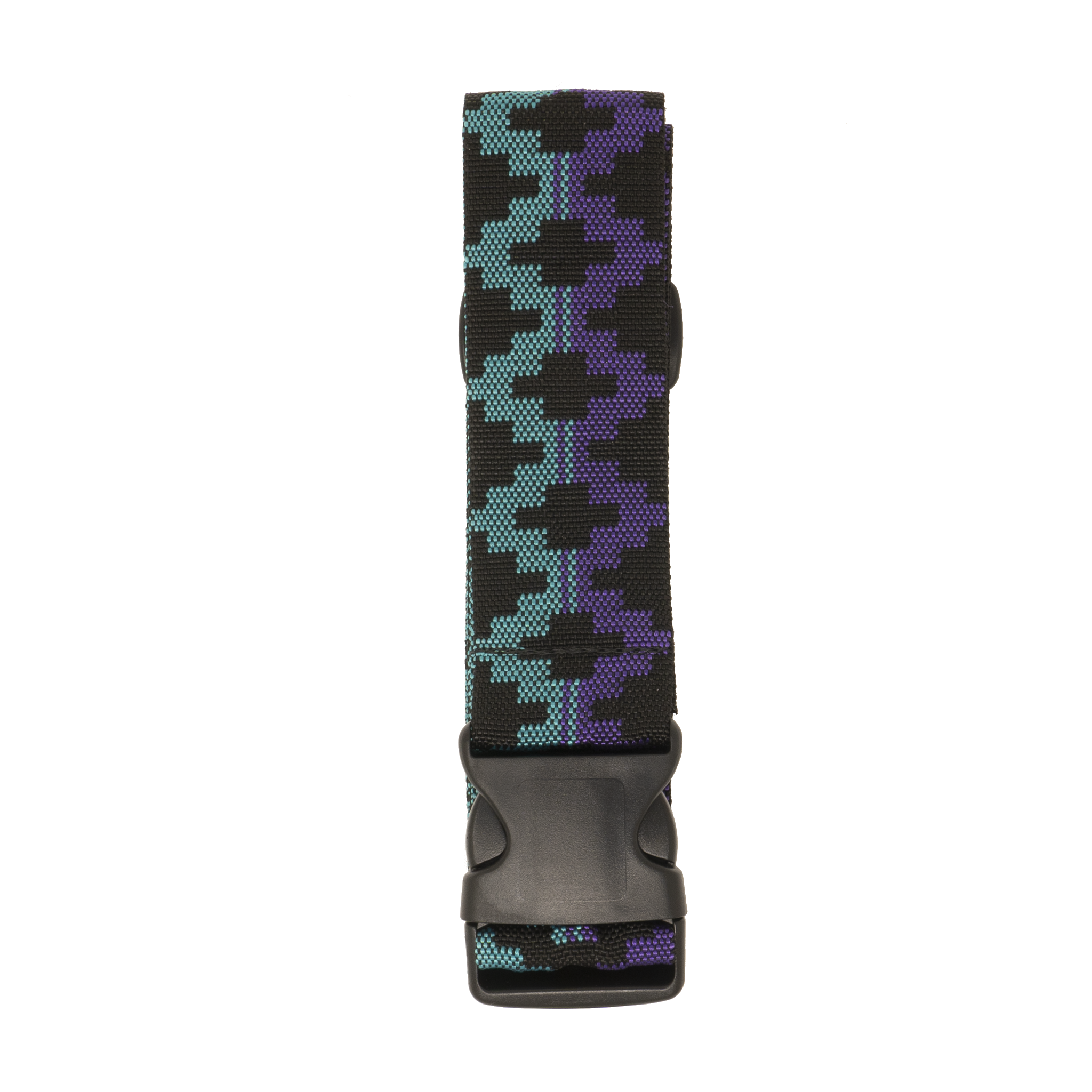 My Fave Luggage Strap in Purple Steps Pattern