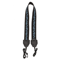 My Fave Ukulele Strap in Hibiscus II Blue
