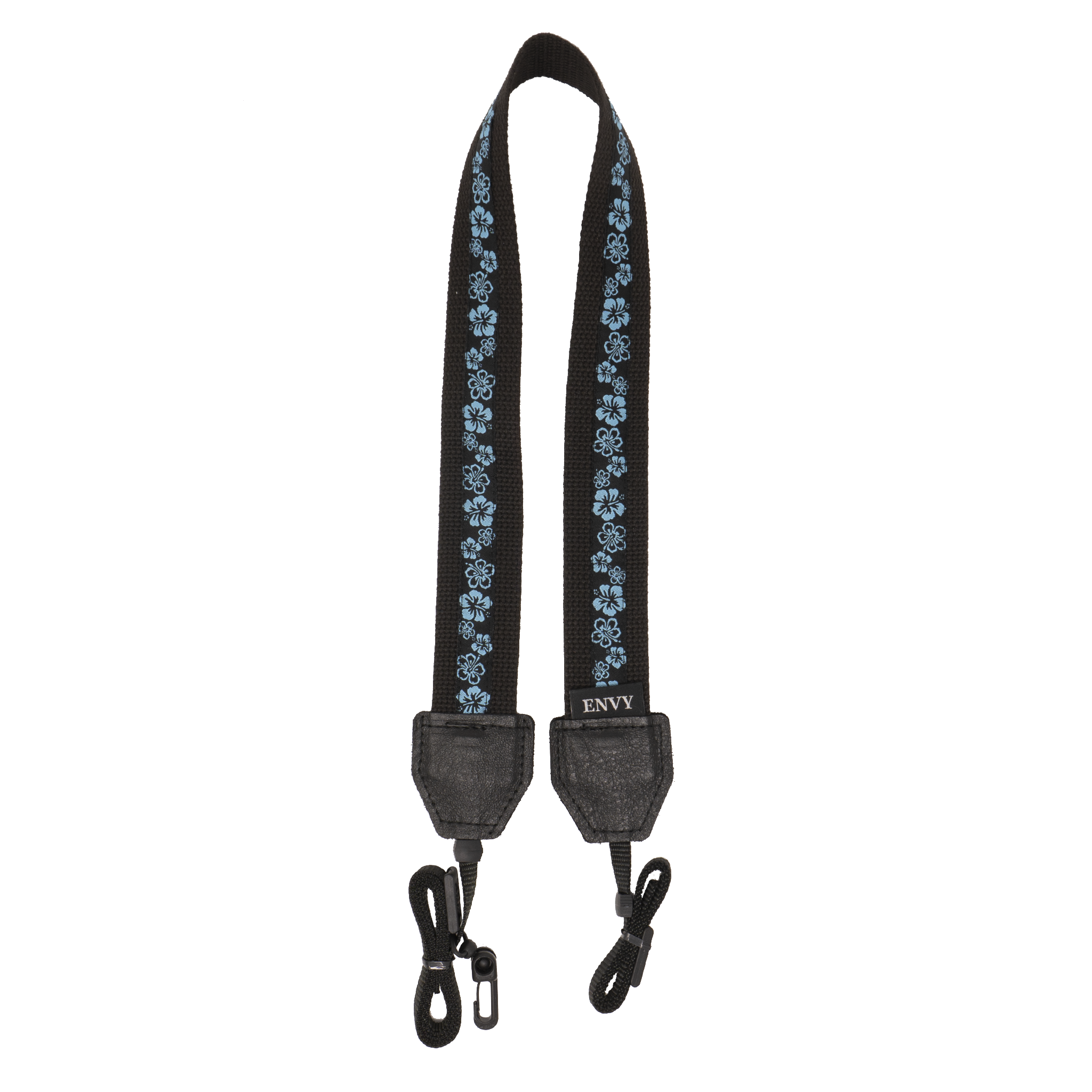 My Fave Ukulele Strap in Hibiscus II Blue
