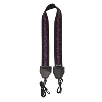 My Fave Ukulele Strap in Hibiscus II Purple