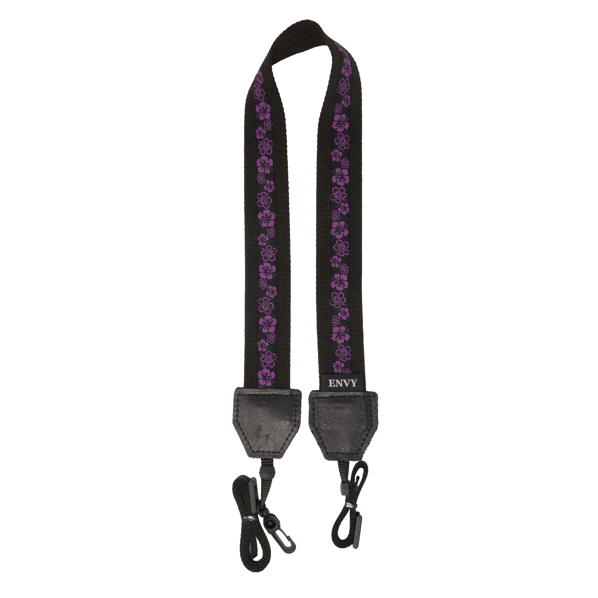 My Fave Ukulele Strap in Hibiscus II Purple