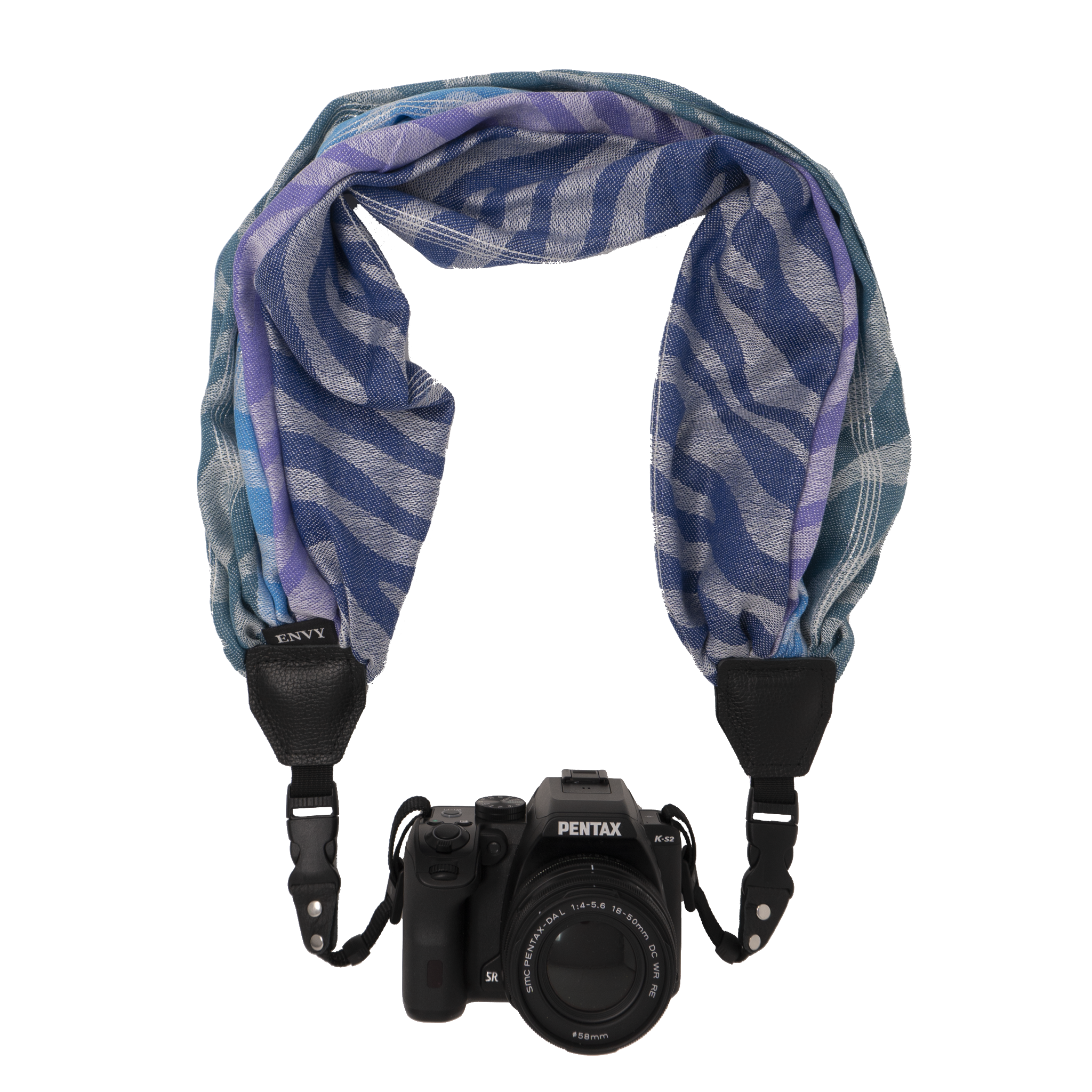 My Fave Camera Scarf Strap in Indigo Dream