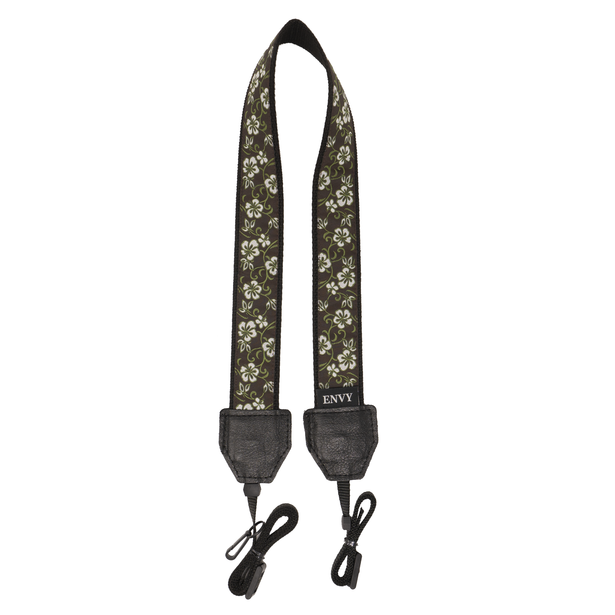 My Fave Ukulele Strap in Olive Flowers