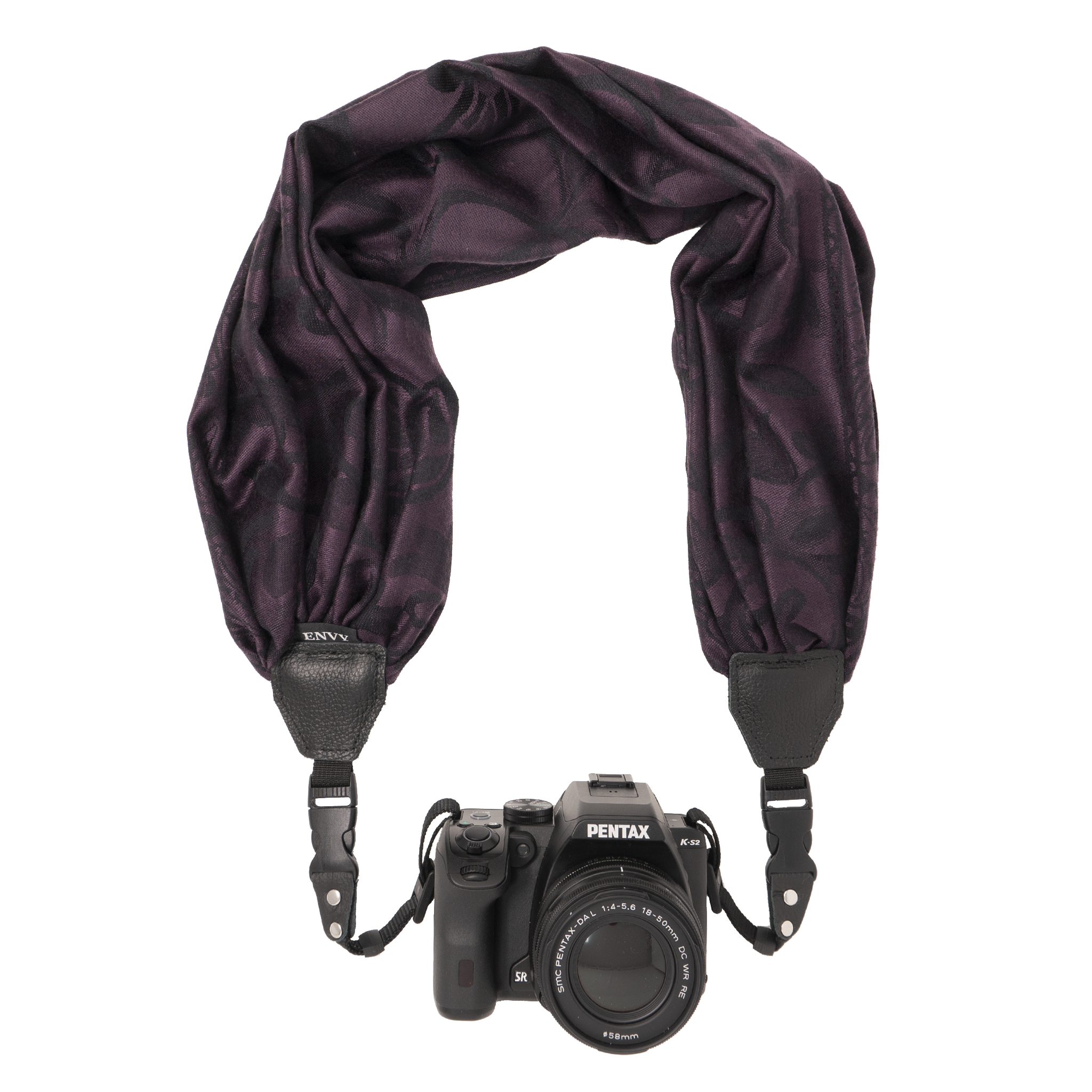 My Fave Camera Scarf Strap in Plum ColorTastics