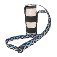 My Fave Water Bottle Strap - Blue & Grey Steps