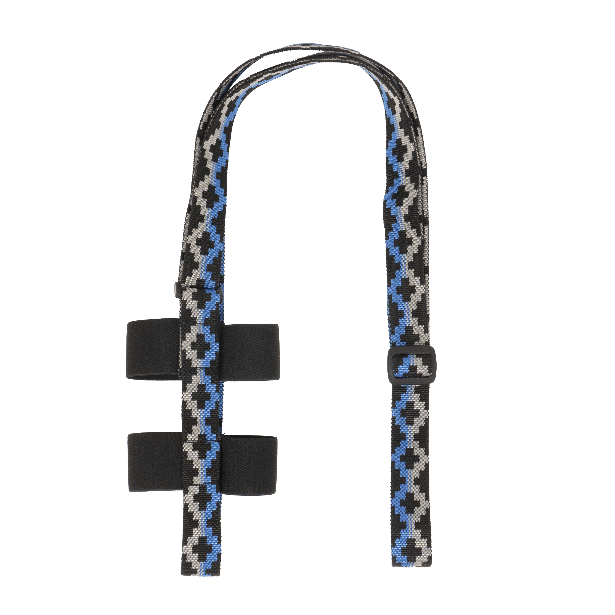 My Fave Water Bottle Strap - Blue & Grey Steps