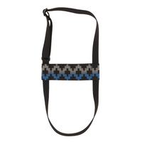 Luggage Bungee in blue steps pattern