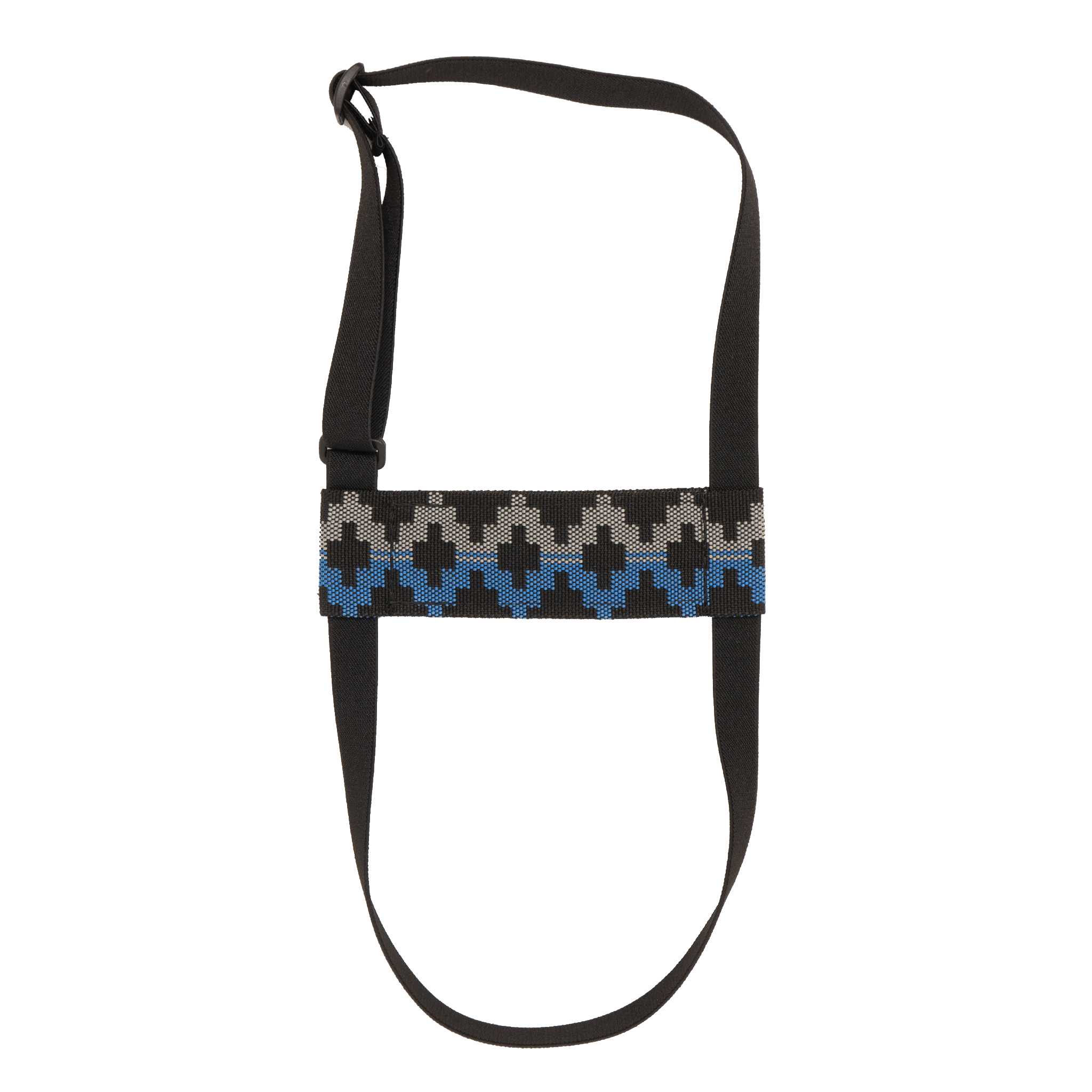 Luggage Bungee in blue steps pattern