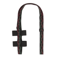 My Fave Water Bottle Strap - Burgundy & Forest Green Steps