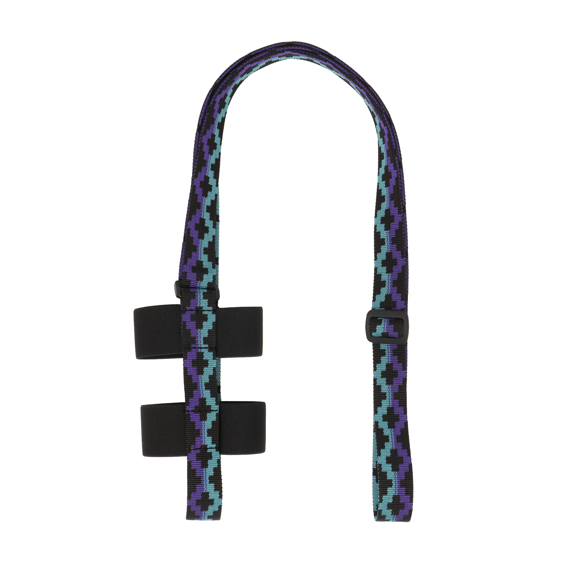 My Fave Water Bottle Strap - Purple & Teal Steps
