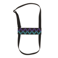 Luggage Bungee in purple steps pattern