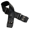 Sass Bag & Purse Strap - Black Patterned Leather