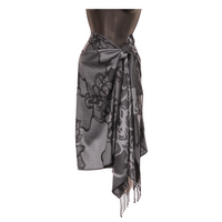Scarf - Charcoal Bloom