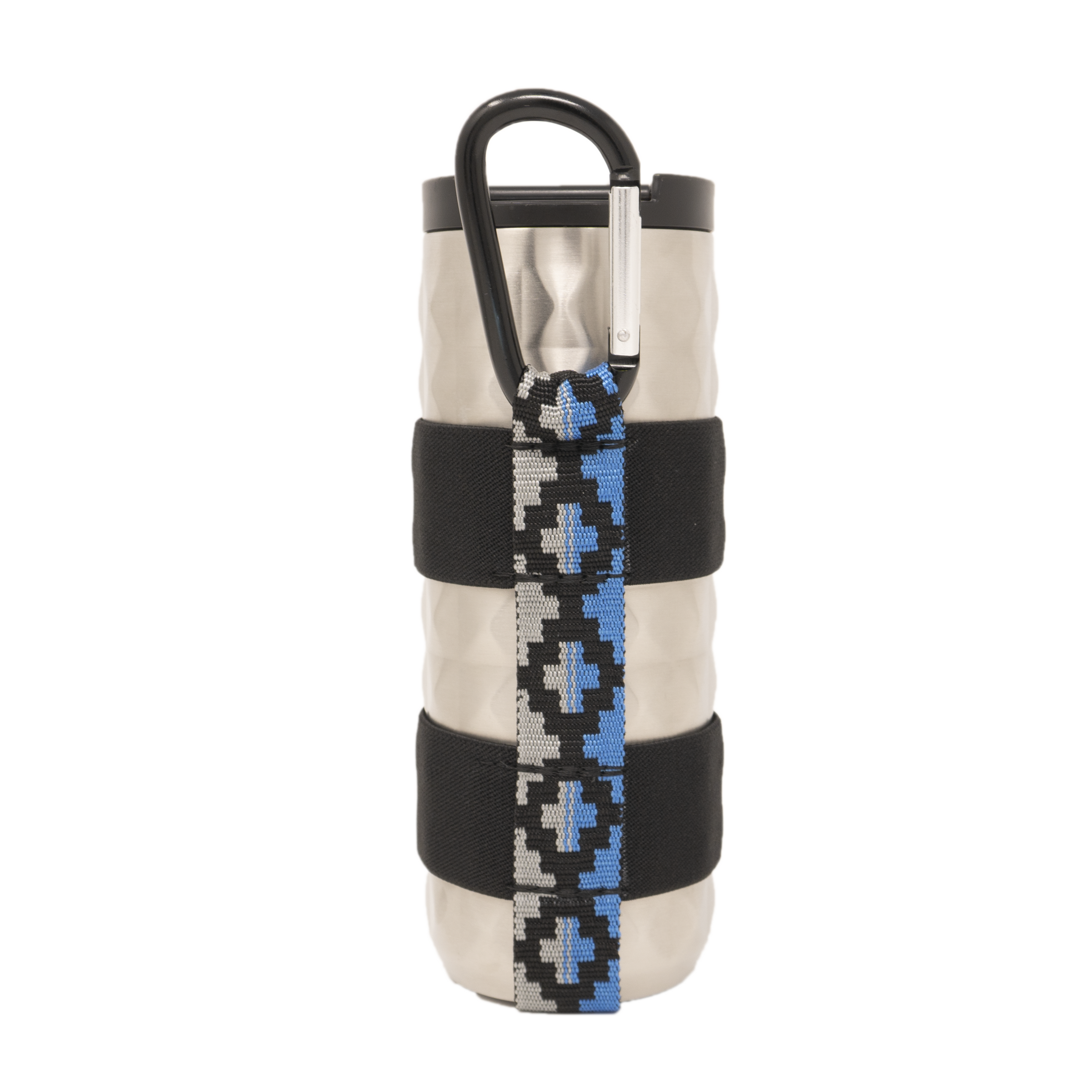 Water Bottle Strap - Clip On Style Blue Steps