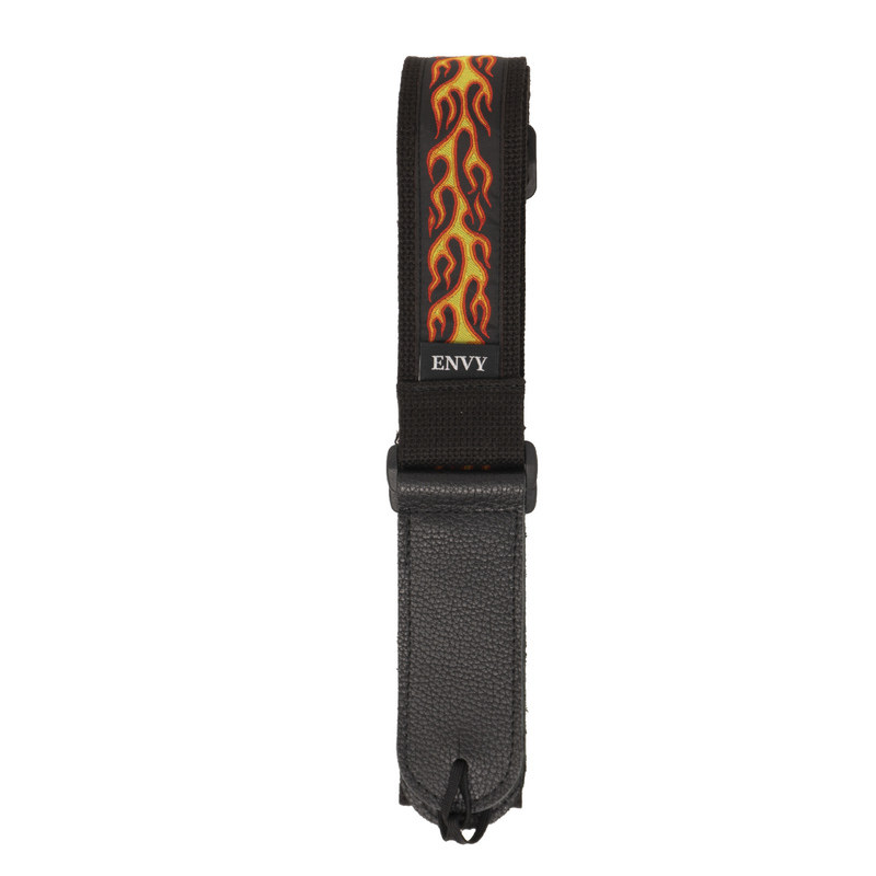My Fave Guitar Strap in Orange Flame