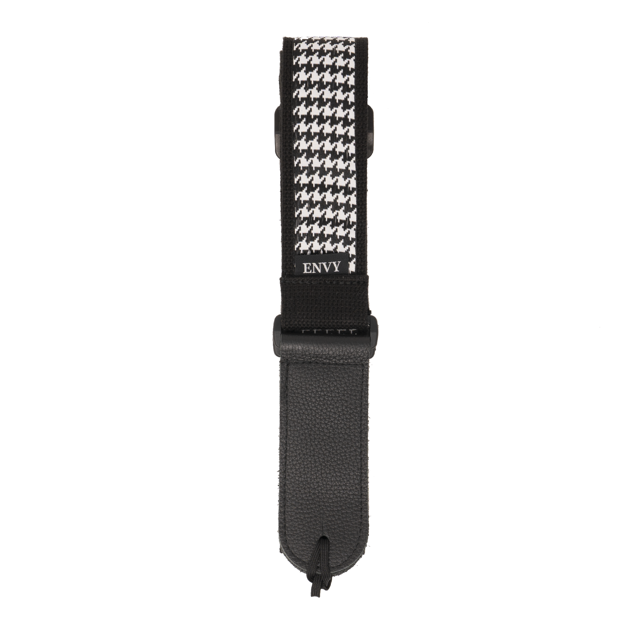 My Fave Guitar Strap in Black and White Houndstooth