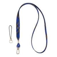 My Fave Camera Lanyard in Blue Plaid