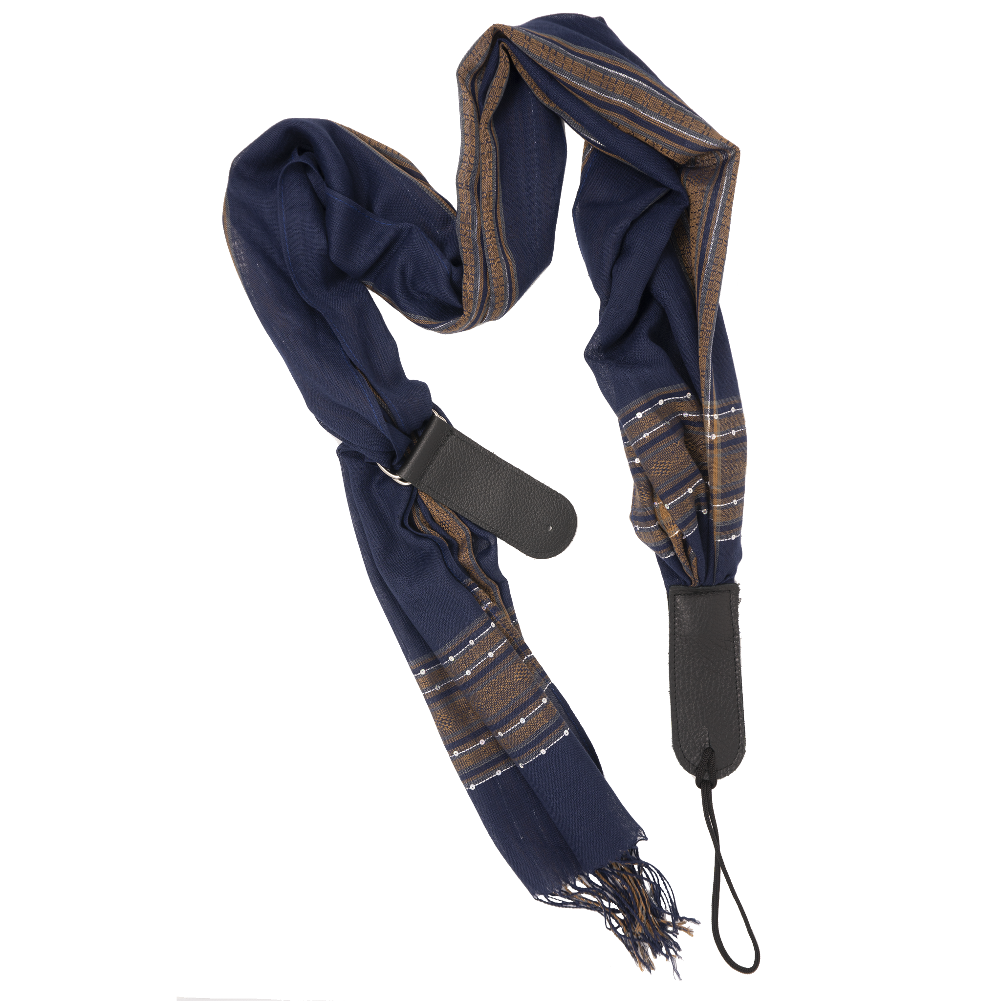 My Fave Guitar Scarf Strap in Navy Vintage